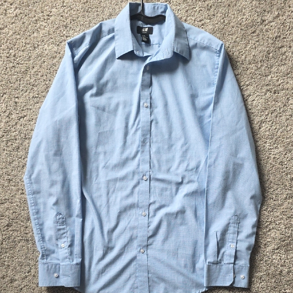 H&M Men's Sky Blue Dress Shirt